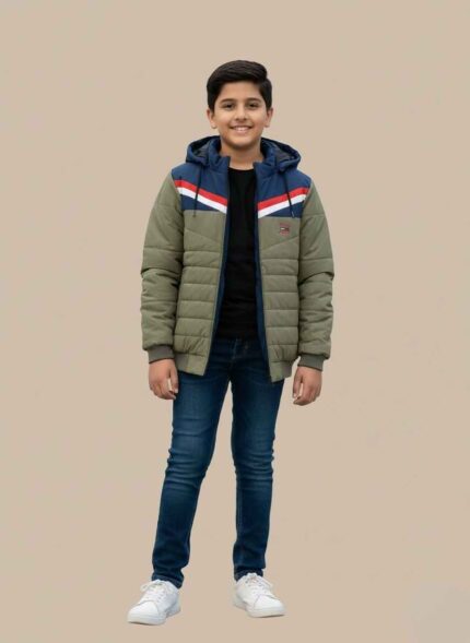 boy-parachute-jacket-black-gray-blue-winter-wear kids-stitched-parachute-jacket-with-hood-pakistan gelani-winter-collection-parachute-jacket-for-boy windproof-parachute-fabric-jacket-for-9-to-13-year-old front-zip-hooded-winter-jacket-for-boys-black-gray