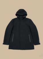 black hooded wool coat for men | Gelani's Pakistan - Image 2